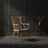 Chaise élégante en rotin faite à la main Mobilier d'extérieur naturel élégant pour Villa Park & Salle à manger Home Decor