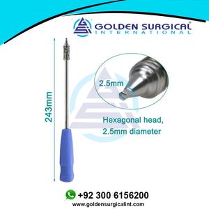 1 Uds clavos de hueso Manual de acero inoxidable cabeza Hexagonal Universal instrumento quirúrgico ortopédico destornillador - Product Image 6