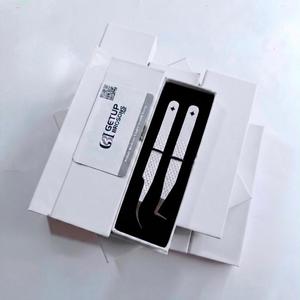 Vente en gros de pinces à extensions de cils GETUP BROSONS IMPEX, revêtement en poudre blanche, acier inoxydable, logo personnalisé, instrument de beauté - Product Image 2