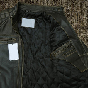 Veste en cuir PU noir de haute qualité pour homme, grande taille, style décontracté, col montant, logo sur le devant - Product Image 5