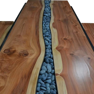 RÉSINE DE CHALEUR et BOIS Meilleure qualité Mobilier de maison de luxe en bois de noyer massif Restaurant Salle à manger Café Rivière Cuisine Epoxy - Product Image 3