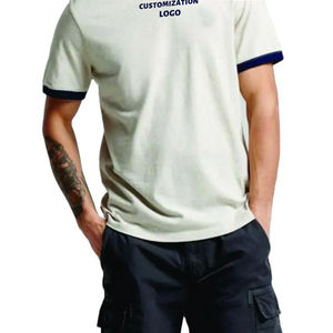 Logo personnalisé T-shirts à manches courtes Ringer toutes les tailles et couleurs disponibles T-shirts pour hommes Ras du cou Muscle Fitted Ringer T-shirts - Product Image 3