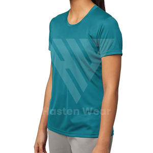 Camisetas de gimnasio para mujer, respetuosas con el medio ambiente, diseño profesional, camiseta de entrenamiento de manga corta de secado rápido para mujer - Product Image 4