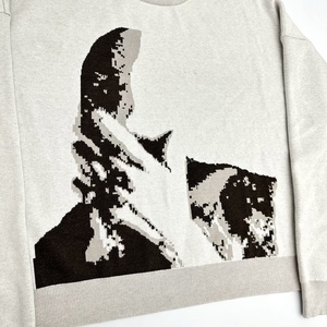 Jersey personalizado de punto con cuello redondo de invierno para hombre, suéter de talla grande, ropa de punto para hombre, suéter de gran tamaño para hombre - Product Image 3