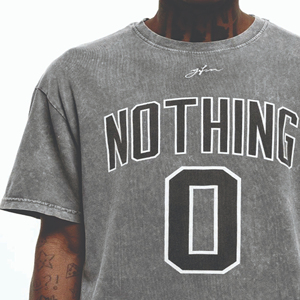 T-shirts personnalisables en coton épais pour hommes, t-shirts de sport vintage surdimensionnés à col ras du cou Streetwear avec impression en couleur unie - Product Image 3