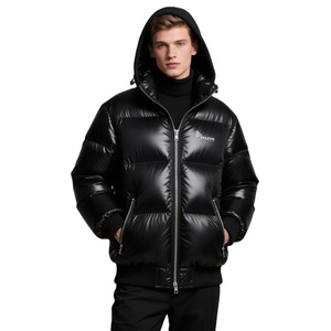 <b>Men</b>’s Winter Puffer <b>Jacket</b> Hooded – Custom Logo Bubble <b>Jacket</b>, Windproof Waterproof Insulated Coat, OEM Wholesale Supplier - Product Image 1