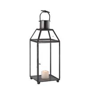 Lanterne de jardin en acier inoxydable noir, livraison directe d'usine, professionnelle, personnalisé, lanterne - Product Image 1