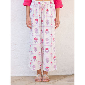 Pantalon palazzo en coton à taille haute et jambes larges pour femme, respirant, décontracté, avec taille élastique - Product Image 1