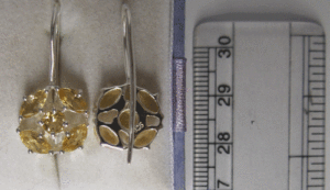 Pendientes de Plata de Ley 925 con Citrino Natural para Mujer, Shah Gems, Accesorio de Moda - Product Image 1