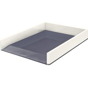 Leitz WOW Duo Letter Tray for <b>A4</b> & C4 <b>Folders</b> Polystyrene Grey/White - Product Image 1