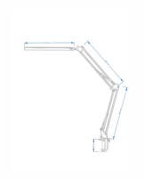 Lámpara LED con Abrazadera al por Mayor, Lámpara de Escritorio LED Negra de 11 W con Brazo Oscilante Ajustable, Lámpara de Arquitecto, 3CCT, Puerto USB-A, Luz de Escritorio