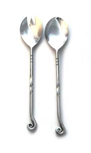 Curved Handle Design Stainless Steel <b>Salad</b> Server <b>Salad</b> <b>Tools</b> Perfect For Restaurants Hotel And Resort From India - Product Image 4