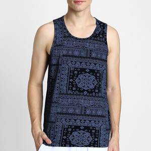 Precio barato Venta caliente Diseño único Hombres Camiseta sin mangas Algodón Spandex Hecho Aspecto clásico Camiseta sin mangas para hombre - Product Image 1