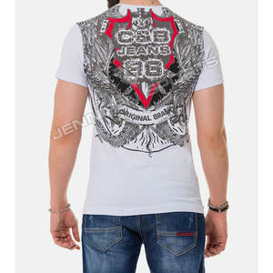 T-shirt à motif imprimé numérique de haute qualité entièrement personnalisé 100% tissu en jersey de coton, col rond, avec étiquette intérieure pour le cou - Product Image 4