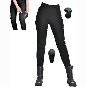 2024 nuevo estilo señoras motocicleta Leggings 4 vías estiramiento poliéster Multi bolsillos motocicleta Jeans para jinetes - Product Image 6