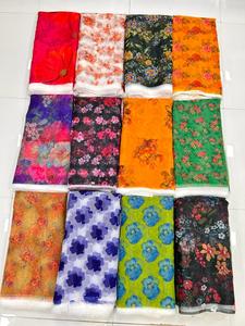 Alta demanda de tejido de organza impreso para prendas de vestir disponibles a precio al por mayor de La India - Product Image 2