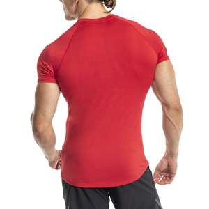 เสื้อยืดรัดกล้ามเนื้อแห้งเร็วสำหรับผู้ชายชุดออกกำลังกายระบายอากาศได้ดีดีไซน์กำหนดโลโก้ได้เองสำหรับฤดูร้อน - Product Image 2