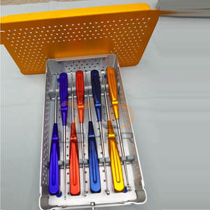 Curettes standard pour colonne cervicale osseuse Instruments orthopédiques pour colonne vertébrale de bonne qualité Ensemble de curettes cervicales arc-en-ciel américaines - Product Image 4