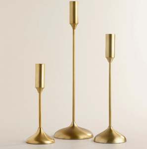 Portavelas y soporte de metal antiguo de latón hecho en metal de hierro para decoración de bodas - Product Image 5