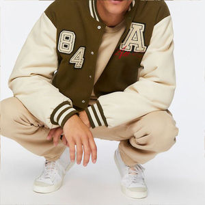 Chaqueta Universitaria de Invierno para Hombre, Estilo Urbano, 100% Poliéster Satinado, Chaqueta Universitaria de Béisbol de Alta Calidad para Hombre - Product Image 5