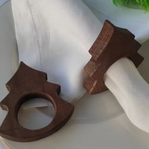 Ronds de serviette en rotin Décor de table en osier Ronds de serviette élégants pour table à manger - Product Image 1