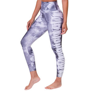 <b>Women's</b> High Waist Fitness Yoga <b>Leggings</b> with Rhinestone Technique Custom Sports Gym Wear Solid Yog - Product Image 2