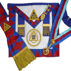 Ensemble d'étole maçonnique du Roi Archipel en cuir d'agneau, étole royale, col et étole Joule BestActionProducts AH-125 Dentelle - Product Image 1