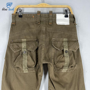 Wholesale Lightweight <b>Canvas</b> Elastic Waist Plain Dyed Solid Formal Quick Dry Four-Way Stretch Mens Cargo Pant - Product Image 5