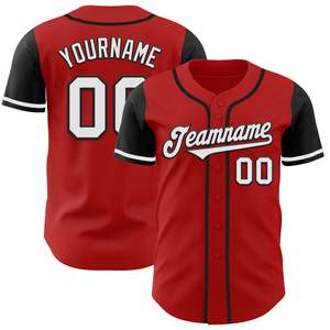 Blank Split Baseball Uniform Button Down <b>T</b>-<b>shirt</b> USA Size Personalized Stitched Logo Name for Men Youth Baseball Jersey - Product Image 3