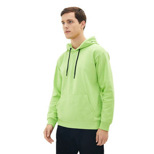 Sweats à capuche personnalisés de qualité supérieure pour hommes, 100 % coton, tissu polaire épais, uni, hiver, écologique, respirant, à capuche - Product Image 5
