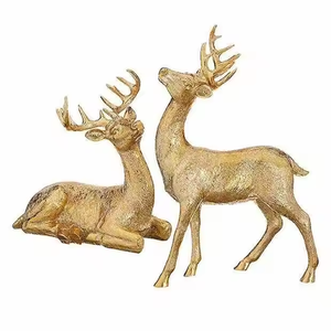 Meilleure vente or renne salon intérieur métal artisanat ornement luxe doré décor pour noël cadeau par décor impex - Product Image 2