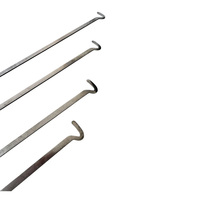 Sedona Edition Lot de 4 outils PDR rotatifs à queue de baleine 360 en acier, pointe incurvée, 3mm x 10mm (30-90 cm)