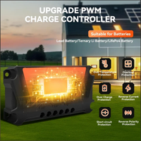 EU US Storehouse Contrôleur de charge de panneau solaire Régulateur intelligent 10A 20A 30A 40A 50A 60A PWM Contrôleur de chargeur solaire