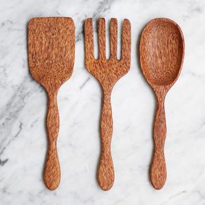 Nuevas herramientas de cocina, espátulas de madera de coco hechas a mano, espátula de madera duradera para utensilios de cocina - Product Image 6