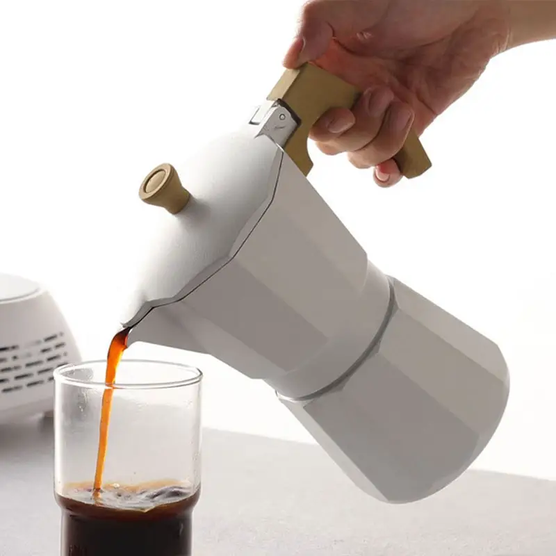 नवीनतम डिज़ाइन आधुनिक 9 कप एल्यूमिनियम स्वचालित इलेक्ट्रिक कॉफी मोका पॉट एस्प्रेसो मेकर