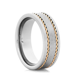 Anneaux Damas Bague en acier Damas faite à la main de qualité supérieure - Product Image 2