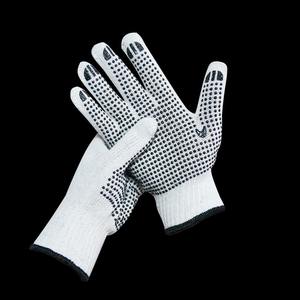 Gants de travail en coton tricoté Safeti avec points en PVC noir, pas chers, 7G, 10 jauges, points en PVC rouge, bleu, jaune, gants de jardin - Product Image 3