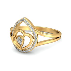 Bague Ishi Diamonds en or 18K avec cœur et diamant de laboratoire étincelant - Product Image 3