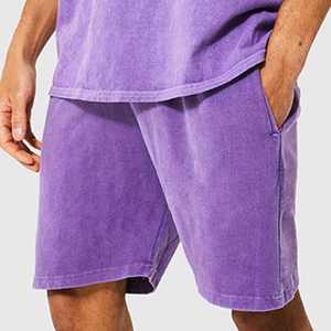 Meilleur prix ensemble jumeau d'été pour hommes t-shirt à blocs de couleur personnalisés vêtements décontractés survêtements deux pièces méthode de tissage tissé - Product Image 5