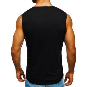 Venta al por mayor por encargo transpirable sin mangas de los hombres camiseta sin mangas de verano Casual gimnasio chaleco para adultos - Product Image 5
