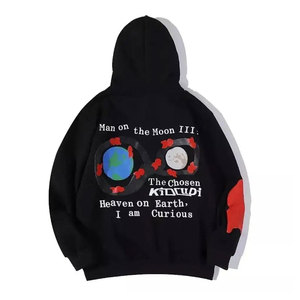 เสื้อฮู้ดหรูหราโอเวอร์ไซส์สำหรับผู้ชาย350 GSM ปักโลโก้แบบกำหนดเอง - Product Image 2