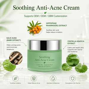 Crème Visage Apaisante Anti-Acné et Anti-Rides ODM à la Centella Asiatica et au Niacinamide, Réparatrice Antioxydante et Éclaircissante - Product Image 3