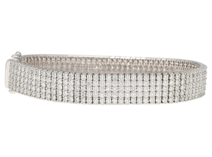 Bracelet de tennis pour femme en diamant naturel plaqué argent sterling 925 9.32 carats TW 5 rangées de bracelets porte-bonheur à la mode - Product Image 5