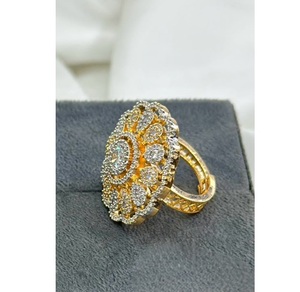 Classic <b>Silver</b> Gold Finish Best Quality <b>Adjustable</b> CZ <b>Ring</b> For Function And Party Wedding Wear Collection For Women Girls - Product Image 2