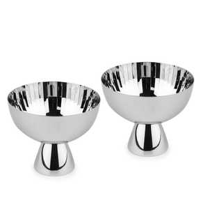 Cuenco de helado de acero inoxidable, cuenco de helado decorativo moderno de Metal superventas, acero inoxidable plateado - Product Image 3