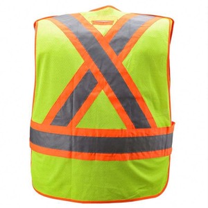 Chaleco de Seguridad Reflectante de Alta Visibilidad con Bolsillos y Cremallera, Chaleco de Trabajo Informal Transpirable para Hombre - Product Image 2