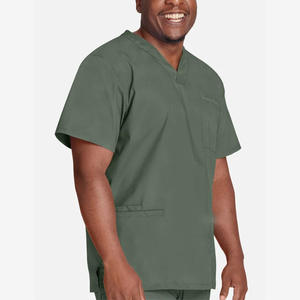 Top médico para hombre con opciones de impresión de bordado de logotipo personalizado tela transpirable para el cuidado de la salud y el uso diario de uniformes - Product Image 4