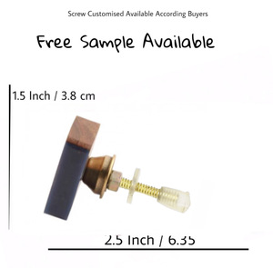 Handmade Modern Resin Bone Horn Brass Wood Drawer <b>Door</b> Cabinet Knobs Pull Handle [HBRMW 178] <b>for</b> Kitchen Living Room Dresser - Product Image 3