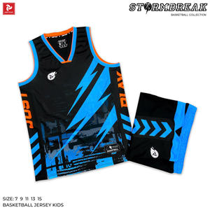 Stormbreak JP Uniforme de sport pour enfants Haute qualité Respirant À la mode OEM Basketball Jersey Set Custom Design Washed Technics - Product Image 1