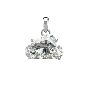 Colgantes y Dijes de Joyería Fina de Plata de Ley 925 Chapados en Oro con Nube, Certificados por GIA IGI, Diamantes Cultivados en Laboratorio de 2 Quilates DEF VVS VS, Regalos - Product Image 1